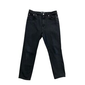 BLK DNM Jeans 8 Elm Grey Faded Black Slim Tapered High Rise Denim Size‎ 29